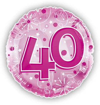 Jumbo Pink Streamers 40th Birthday