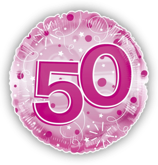 Jumbo Pink Streamers 50th Birthday