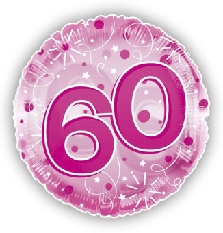 Jumbo Pink Streamers 60th Birthday