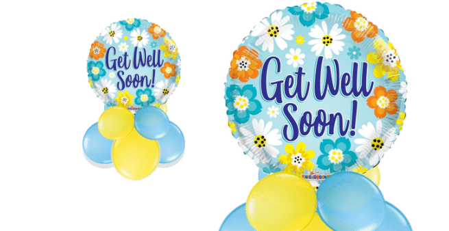 Get Well Summer Flowers Balloon