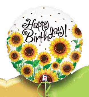 Birthday Sunflowers Balloon