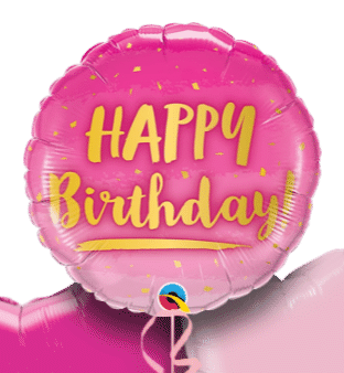 Birthday Pink Ombre Balloon
