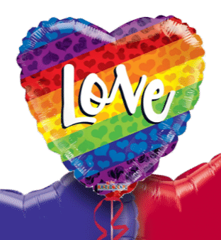 Rainbow Love Heart Balloon