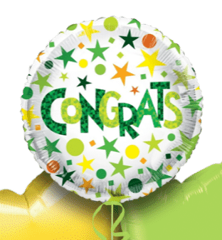 Congrats Spots and Stars Balloon
