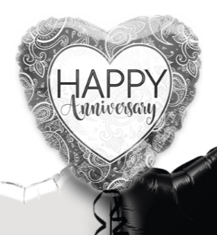 Anniversary Silver Heart Balloon