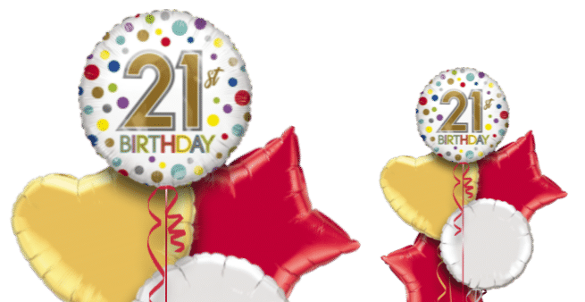 21st Birthday Spots Balloon
