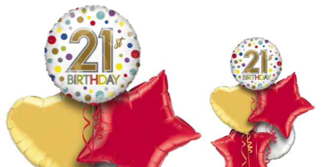 21st Birthday Spots Balloon