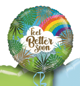 Feel Better Soon Rainbow Leaves Balloon
