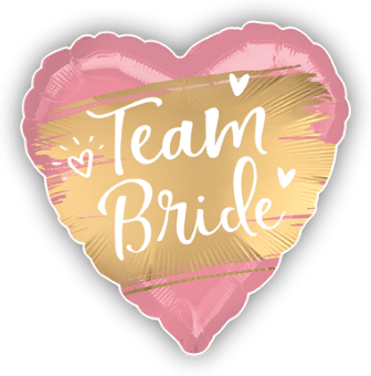 Team Bride Gold and Pink Heart