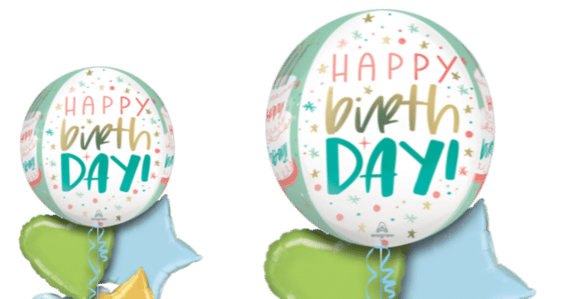 Happy Birthday Pastel Orbz Balloon