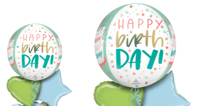 Happy Birthday Pastel Orbz Balloon