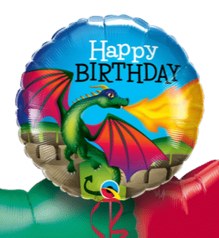 Happy Birthday Dragon Balloon