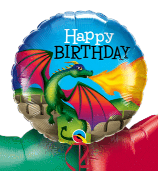 Happy Birthday Dragon Balloon