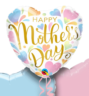 Mothers Day Pastel Hearts Balloon
