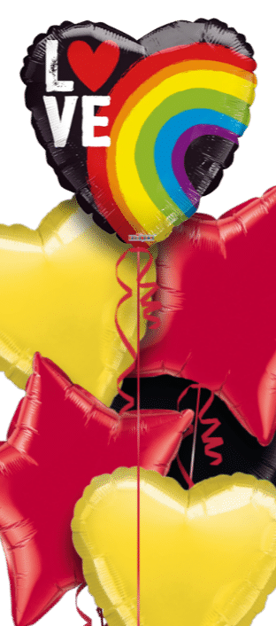 Love Rainbow Heart Balloon