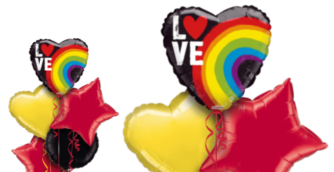Love Rainbow Heart Balloon