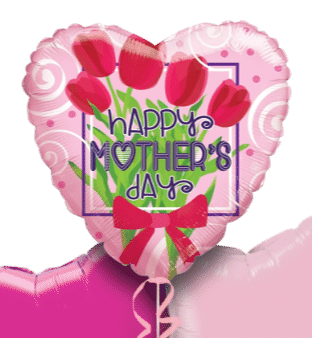 Mothers Day Tulips Heart Balloon