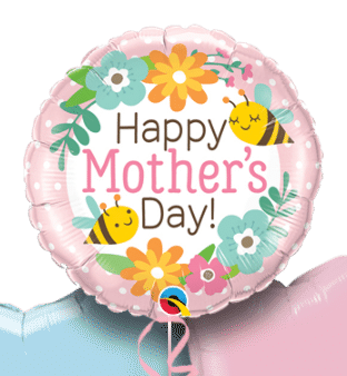 Mothers Day Bee and Flowers Balloon