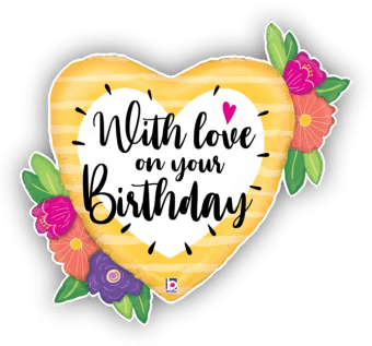 With Love On Birthday Big Heart