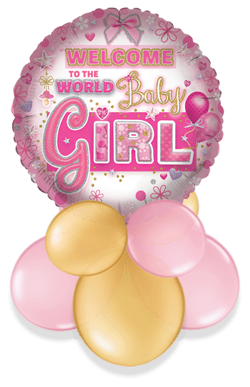 Welcome Baby Girl Air Filled Display