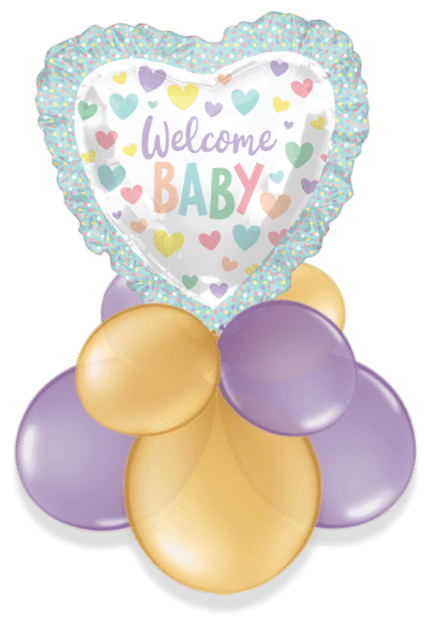 Jumbo Welcome Baby Heart Air Filled Display
