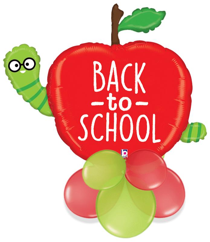 Back to School Apple Caterpillar Air Filled Display
