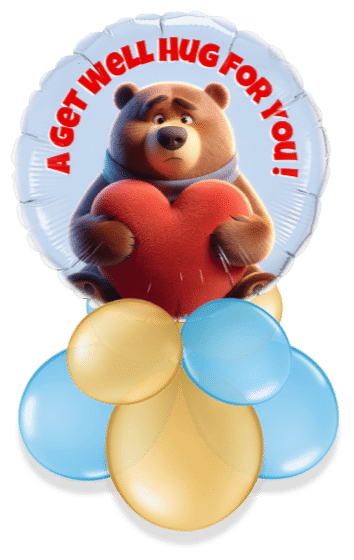 Get Well Hug Bear Air Filled Display