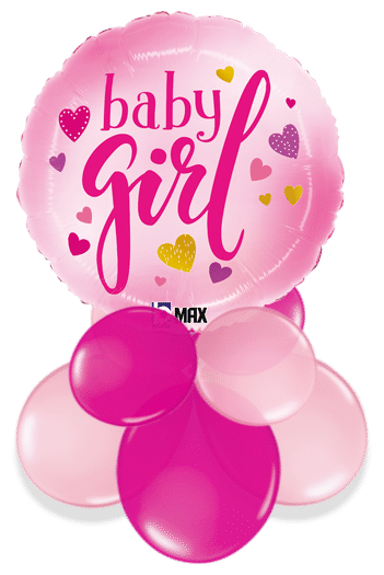Baby Girls Hearts Air Filled Display