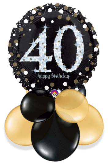 Glimmer Confetti 40th Birthday Air Filled Display