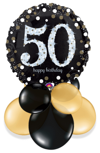 Glimmer Confetti 50th Birthday Air Filled Display