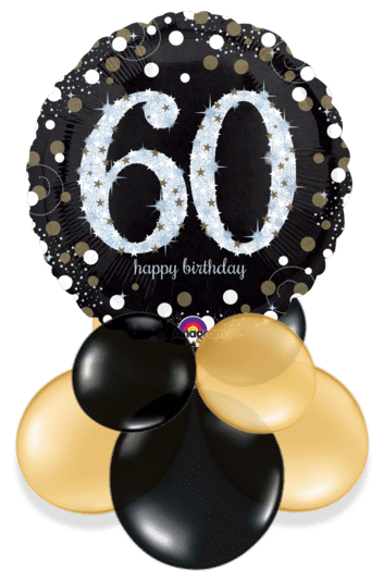 Glimmer Confetti 60th Birthday Air Filled Display