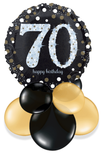 Glimmer Confetti 70th Birthday Air Filled Display