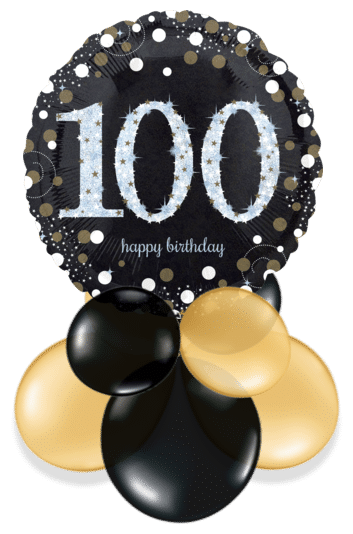 Glimmer Confetti 100th Birthday Air Filled Display