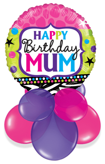 Birthday Mum Bright Air Filled Display