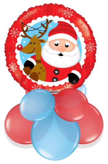 Santa & Rudolph Air Filled Display