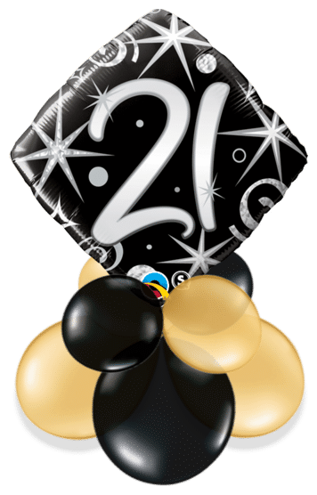 21st Birthday Diamond Stars  Air Filled Display