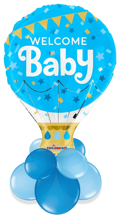Welcome Baby Boy Hot Air Balloon Air Filled Display