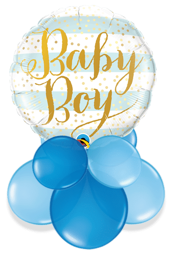 Baby Boy Blue Stripes Air Filled Display