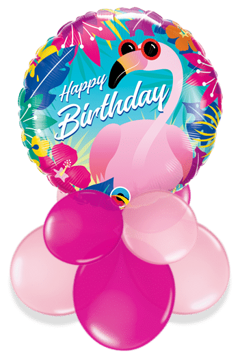 Birthday Tropical Flamingo Air Filled Display