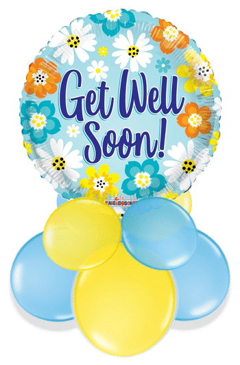 Get Well Summer Flowers Air Filled Display