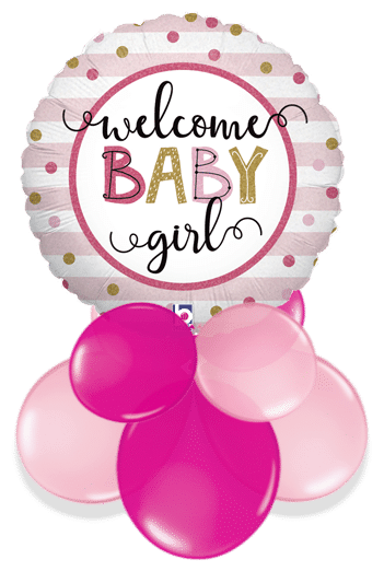 Welcome Baby Girl Air Filled Display