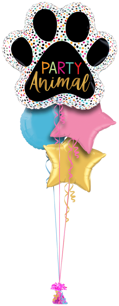 Party Animal Paw Balloon Bunch