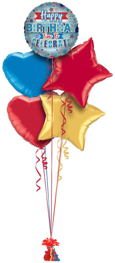 Birthday Time to Celebrate Balloon Bunch