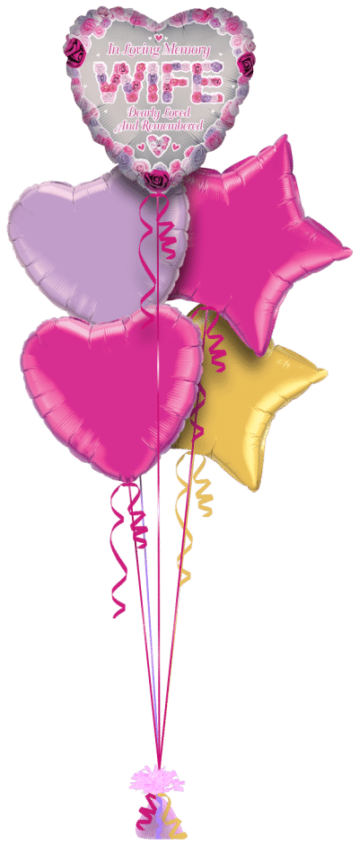 In Loving Memory Wife Balloon Bunch