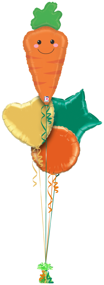 Christmas Carrot Balloon Bunch
