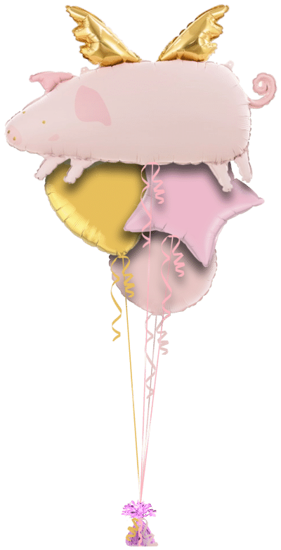 Flying Pig Balloon Bunch