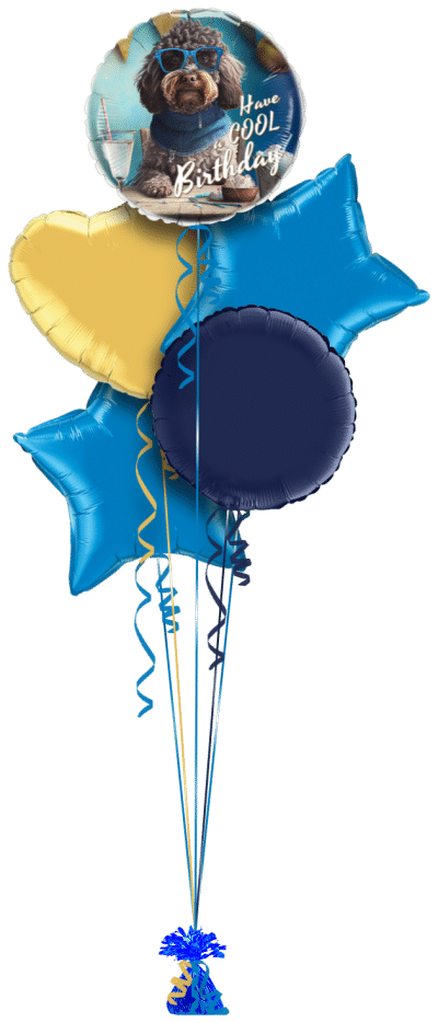 Cool Birthday Dog Balloon Bunch