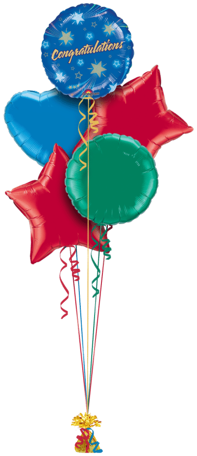 StarBurst Congratulations Balloon Bunch