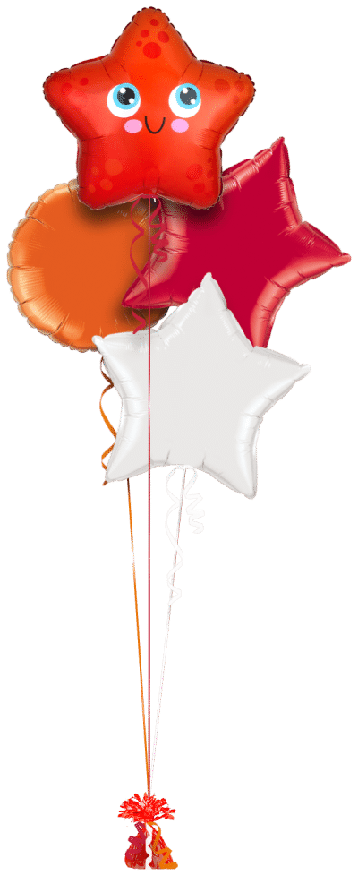 Cute Starfish Balloon Bunch
