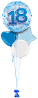 Jumbo Blue Streamers 18th Birthday Balloon